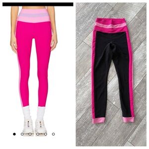 Beach Riot Sport Mariella Legging in BLACK & pink colour block